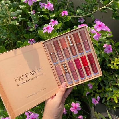 12-Piece Handaiyan Lip Gloss & Matte Lipstick Set