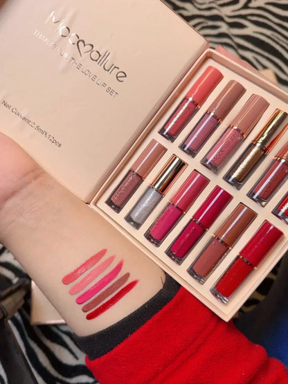 12-Piece Handaiyan Lip Gloss & Matte Lipstick Set