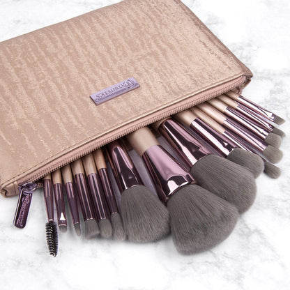 Lavish Elegance 15 Piece Brush Set With Bag