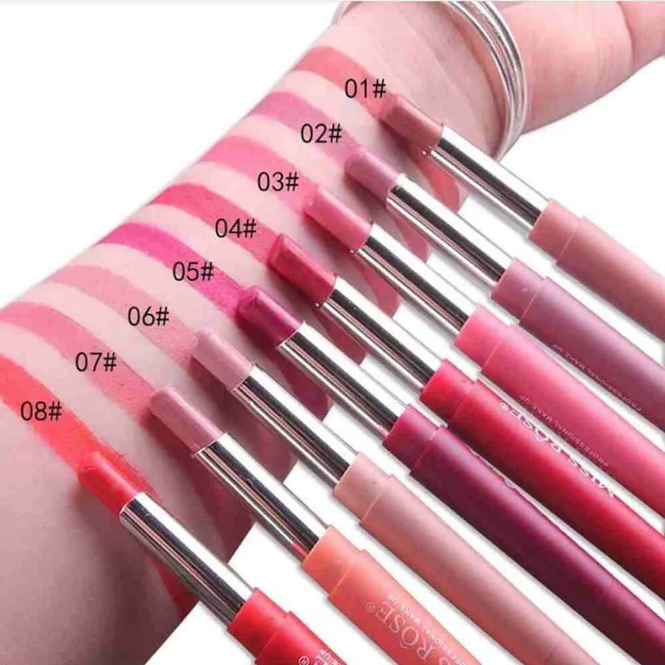 Miss Rose 2 in 1 Lip Liner and Lipstick pack of 4